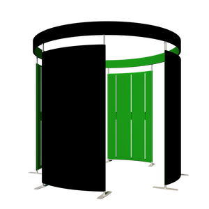 Custom tessuto di tensione in alluminio portatile sfondo fiera fiera 360 cabina fotografica involucro - Product Image 6