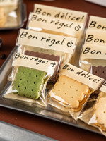 Sacs à biscuits jetables à trois soudures plates en BOPA/PE (CPP), sachets d'emballage plastique transparents thermosoudables pour biscuits et madeleines