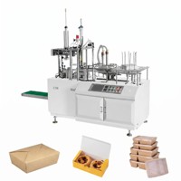 Machine Entièrement Automatique ZX-550 pour la Fabrication de Cartons en Papier, Boîtes à Repas et Emballages Alimentaires