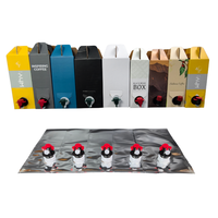 Sac en aluminium de 1L, 2L, 3L, 5L, 10L avec valve, sac en feuille d'aluminium BIB, carton de sacs, personnalisable