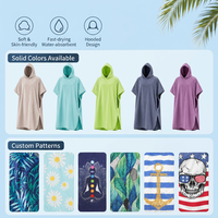 Spot Cross-border Bath Towels, Cloaks, Hooded Towels, Absorbent Solid Color Adult Beach Surfing Cloaks