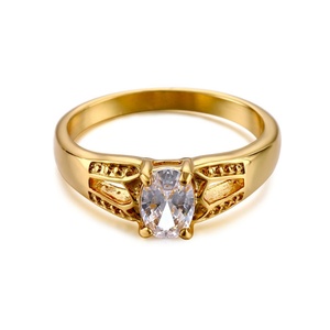 Fashion Women Jewelry Stainless Steel Gold Silver Wedding Engagement <b>Ring</b> Diamond - Product Image 6