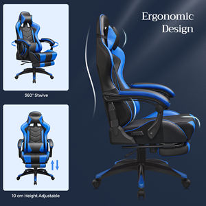 <span class=keywords><strong>Chaise</strong></span> de jeu réglable en hauteur <span class=keywords><strong>SONGMICS</strong></span>, <span class=keywords><strong>chaise</strong></span> de bureau, appui-tête amovible, coussin lombaire, <span class=keywords><strong>chaise</strong></span> d'ordinateur - Product Image 4