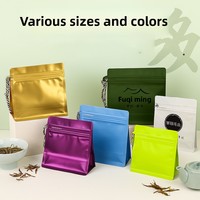 Sachets refermables à fermeture éclair, auto-scellants, hermétiques, en aluminium laminé estampé à chaud, à huit soudures, pour thé noir Pu-erh torréfié et aliments pour animaux de compagnie, fabriqués en Chine