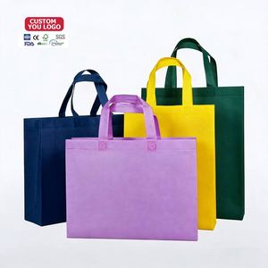 Bolsa de Compras Plegable Promocional Personalizada, Económica, Morada, de Tela No Tejida, Reciclable, con Bolsillo y Botón - Product Image 3