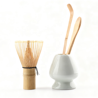 Ensemble de préparation du matcha en quatre pièces, cuillère à thé, accessoires en bambou, kit de fouet chasen