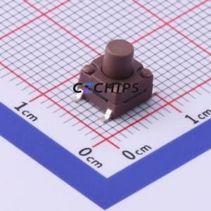 TSW063G70-250K Tactile Switch SMD Switch Single Pole Single Throw Round Button 2.5N Vertical Mount - Product Image 1