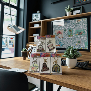 พวงกุญแจอนิเมะเคลื่อนไหว3D ที่มีประกายของเหลวรูปการ์ตูนน่ารักของขวัญแปลกใหม่สำหรับเทศกาลคริสต์มาสวันเกิด - Product Image 2