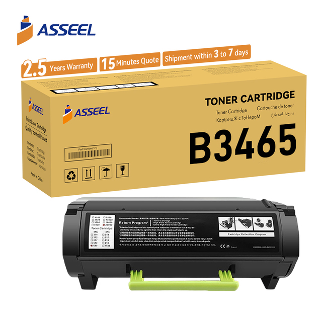 ASSEEL Toner Cartridge Factory Wholesale B3465 332-0373  Black Compatible High Quality Toner Supplier with  Dell B3465dn