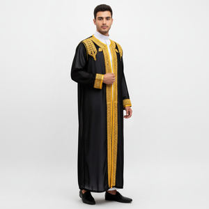 Abaya Bisht Marocchino Drosh Dubai Africano per Uomo, <span class=keywords><strong>Abbigliamento</strong></span> Turco per Eid, Abaya Musulmana, Vendita all'Ingrosso 2026 - Product Image 6