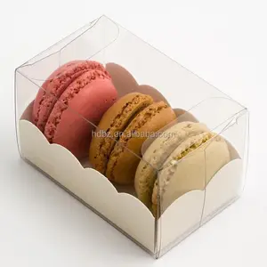 Hộp Nhựa PET/PP Tái Chế Sang Trọng Cho <span class=keywords><strong>Macaron</strong></span> Hộp Đóng Gói Bằng Nhựa Trong Suốt Gấp Gọn Hộp Nhựa Macaroon Trong Suốt - Product Image 2