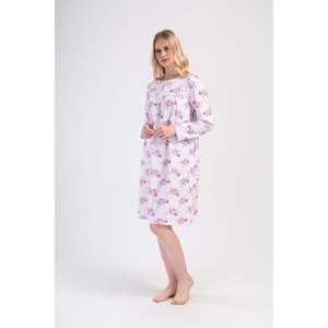 Camisón de Algodón para Mujer Neha, Manga Larga, Clásico, Suave, Azul - Product Image 5