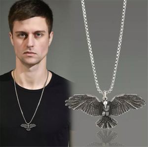 Viking Jewelry Titanium Steel Necklace Eagle Pendant Chain Necklace Jewelry for Men Boys Chains Pendant Necklace <b>Choker</b> Male - Product Image 2