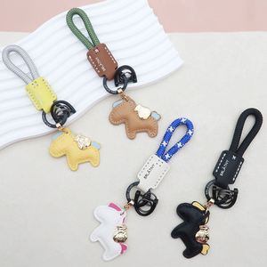 Promotional Gifts Pu Leather Keychain <b>Custom</b> Logo Tag Cartoon Animal Leather Keychain Holder Souvenir Car <b>Key</b> <b>Rings</b> Bag Hooks - Product Image 1