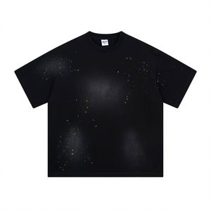 2025 estate t-shirt da uomo a maniche corte stile Cross-Border acqua di lavaggio con stile personale di discariche - Product Image 2