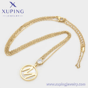 X000919747 Joyería XUPING Venta al por Mayor Lotes Bañados en Color Oro de 14K Collares de Letras de Joyería Fina de Moda - Product Image 5