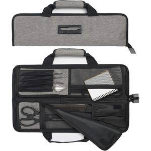 Échantillon gratuit Sac de rangement à fermeture éclair professionnel pour outils de chef avec sac à outils de couteau de chef de qualité supérieure et très résistant - Product Image 1