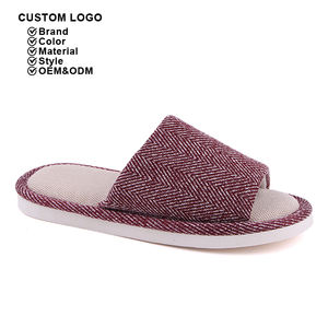 Venta al por mayor de las mujeres de pana arco sala de estar <span class=keywords><strong>zapatos</strong></span> zapatillas hogar suave Casual Otoño Invierno silencioso ligero antideslizante zapatillas - Product Image 1