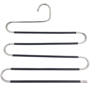 Kindome Wholesale Stainless Steel Metal <strong>Multi</strong>-Layer Clothes <strong>Hanger</strong> Durable PVC Save Space Multifunctional for Living Room - Product Image 1