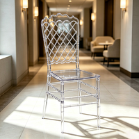 Chaise fantôme en acrylique transparente personnalisable en gros, empilable, pour mariage, banquet, événement, décoration de fête