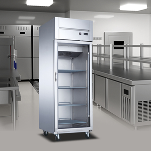 Réfrigérateur vertical de cuisine, réfrigérateur commercial, réfrigérateurs à ouverture supérieure, portes en <span class=keywords><strong>verre</strong></span> à charnières, éclairage intérieur LED - Product Image 1