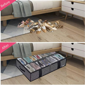 옷장용 신발 정리함, 튼튼한 수납 솔루션, 신발 가방, 투명 접이식 수납함, 침대 밑 신발 보관함, 수납 바구니 - Product Image 5