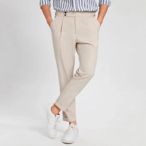 <span class=keywords><strong>Pantalon</strong></span> de golf vintage en <span class=keywords><strong>toile</strong></span> coupe slim pour <span class=keywords><strong>homme</strong></span>, décontracté, <span class=keywords><strong>taille</strong></span> haute, avec une bonne élasticité, design tendance, <span class=keywords><strong>pantalon</strong></span> de costume pour <span class=keywords><strong>homme</strong></span> - Product Image 1