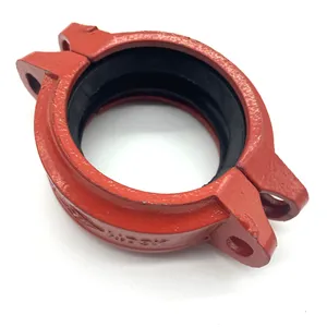 Rubber Pipe Fitting Fire Industrial Connector Iron Groove Clamps Rubber