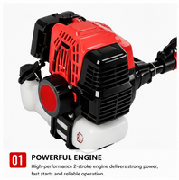 Débroussailleuse BC520 52cc à essence, coupe-herbe 2 temps, tondeuse à gazon, désherbeur, outil de jardin en aluminium, largeur de coupe 250mm, 1.45kW