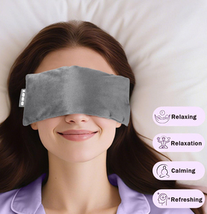 Antifaz con Peso para Yoga y Meditación, Almohada para Ojos con Lavanda, Antifaz Térmico con Calor Húmedo, Almohada Relajante para Ojos de Color Morado - Product Image 2