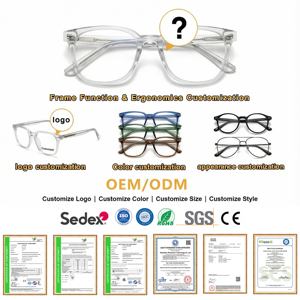 Lunettes de vue ovales vintage en acétate pour femmes, monture optique rétro écaille de tortue noir blanc <span class=keywords><strong>vert</strong></span>, logo personnalisé OEM, lunettes pour hommes - Product Image 5