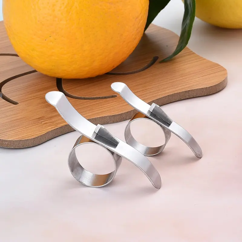 One Stop Shopping Wholesale fashion Stainless Steel Ring Manual Orange Peeler orange opener citrus peeler