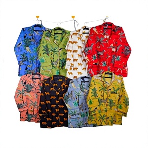 Women's Pure Cotton <b>Pyjamas</b> Wholesale Sustainable Indian Pajama Sets Plus Size Sleepwear <b>Summer</b> Winter Soft Plus Size Women's - Product Image 1