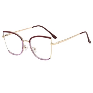 Cat Eye <b>Eyeglasses</b> <b>Frames</b> Full Rim Anti Blue Light Metal Unisex 2024 Fashion Lightweight Design - Product Image 5