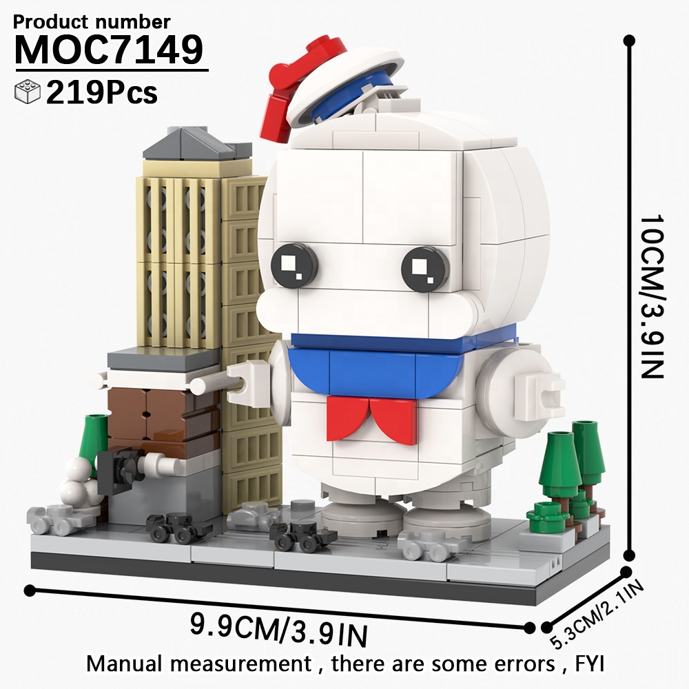 MOC7149 Head Bricks Ghostbusters Stay Puft Marshmallow Man