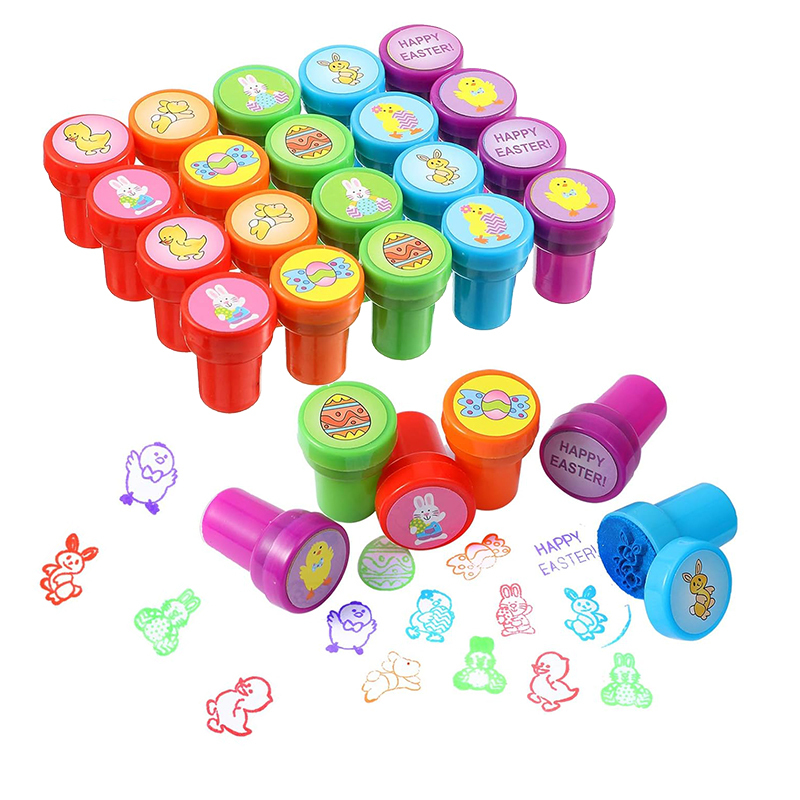 12Pcs Cartoon Toy Stamp Set Self
