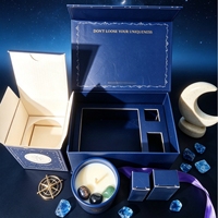 Ensemble cadeau de bougies parfumées en céramique faites à la main avec étiquette privée, design ciel étoilé, parfum d'ambiance écologique pour cadeau de fête