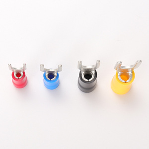 MG ön yalıtımlı bakır kalay kaplama maça terminalleri kırmızı siyah mavi 600V tel bağlantı kıvrım renkli yalıtımlı terminali - Product Image 2