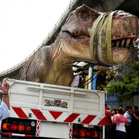 Satılık dinozor parkı 24 ay uzaktan kumandalı Robot dinozor modeli şeffaf Animatronic dinozor