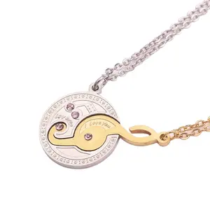 unique fantastic musical notes couple pendant music necklace