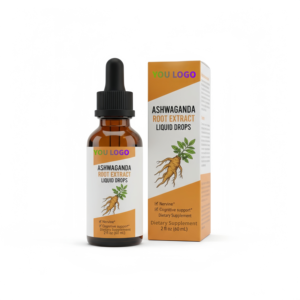 アシュワガンダ根エキス液滴 - 神経と認知機能をサポートする栄養補助食品 |   2液量オンス（60ml） |   OEM/ODM - Product Image 1