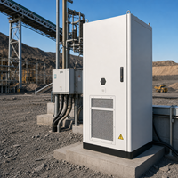 Armoire de stockage d'énergie 261 kWh 125 kW LiFePO4 à refroidissement liquide, protection IP55, BMS intelligent, pour réduction des pics de consommation, compatible réseau (On/Off/Hybride) et micro-réseau