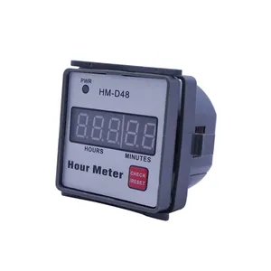 Digital Hour meter Guide Rail Timer Counter AC 220V 50Hz High-precision Cumulative Timing Hour Meter