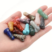 Oferta Especial: Mini Dildo de Cristal Tallado a Mano, Varios Tipos de Piedra de Cristal Natural con Técnica de Pulido, para Regalos Divertidos, Artesanía de Cristal