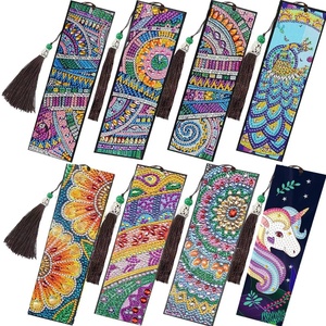 Kit de Marcapáginas de Pintura de Diamantes Acrílicos Cuadrados, Manualidad 5D Hecha a Mano, Regalo para Estudiantes - Product Image 6
