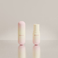 Tube de baume à lèvres en capsule 2g 3g 3.5g, mini-contenant à lèvres à bouche plate, emballage cosmétique en plastique avec chaîne suspendable