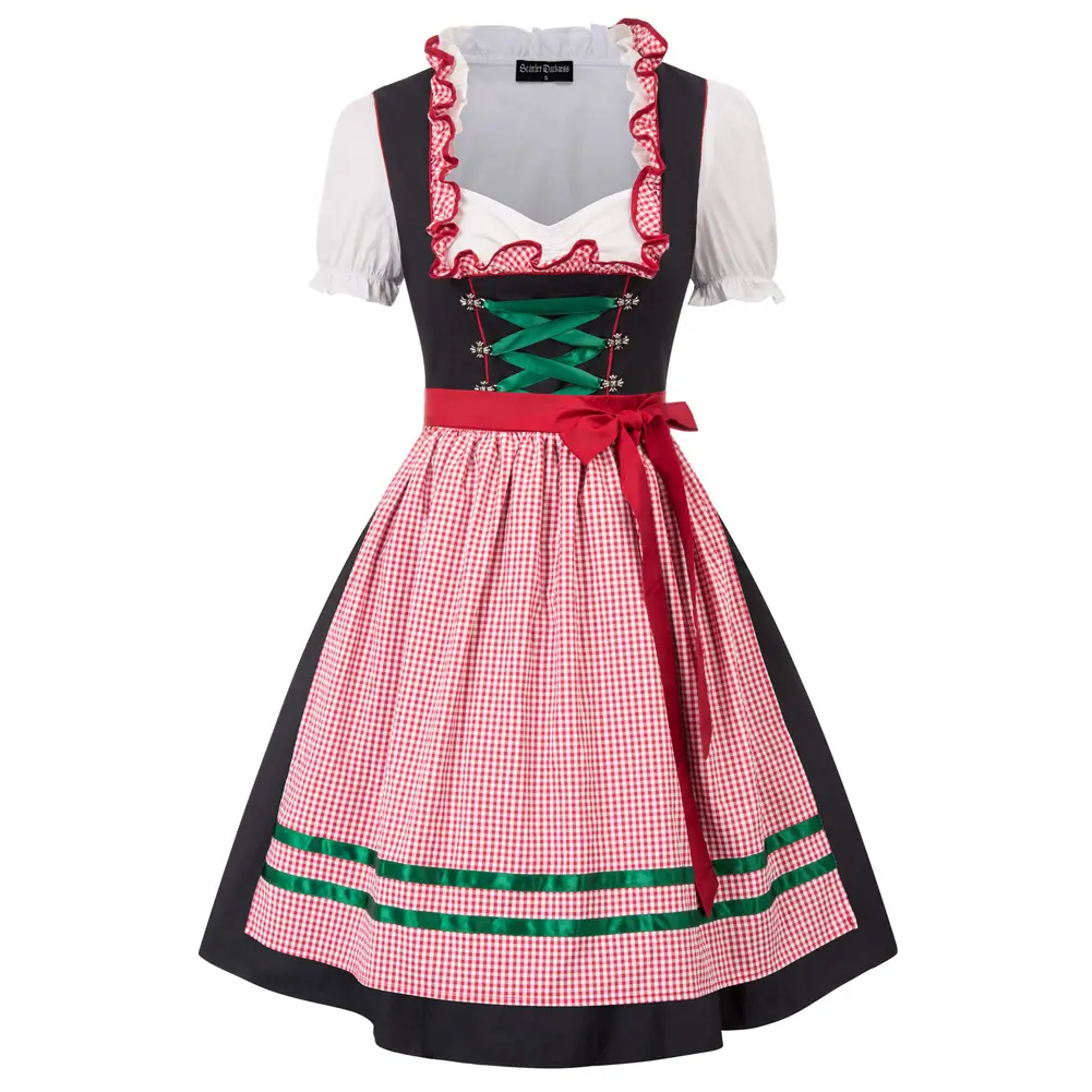 OEM 여성 2pcs 세트 의상 드레스 + 앞치마 독일 바이에른 옥토버 페스트