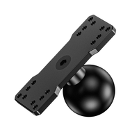 Support de transducteur portable en aluminium de taille D (2,25 pouces) avec grande rotule pour sondeur marin AMPS, support de sondeur DIY