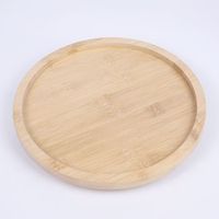 Plateau de rangement rond en bambou moderne et durable, à un seul niveau, finition laquée, design multifonctionnel, capacité de 1 à 3 L, pour utilisation dans le salon