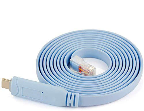 Type-C to RJ45 Pure Copper USB Console Cable for Router and Printer with Win10 Compatibility
